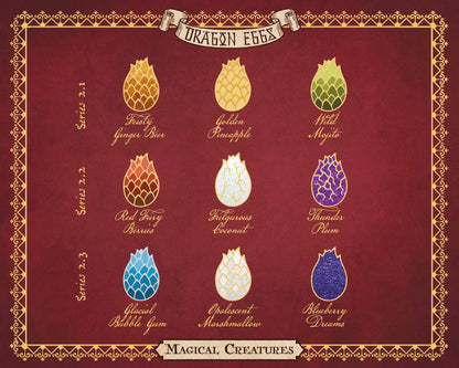 Dragon Eggs Magical Creatures - Mini Enamel Pins